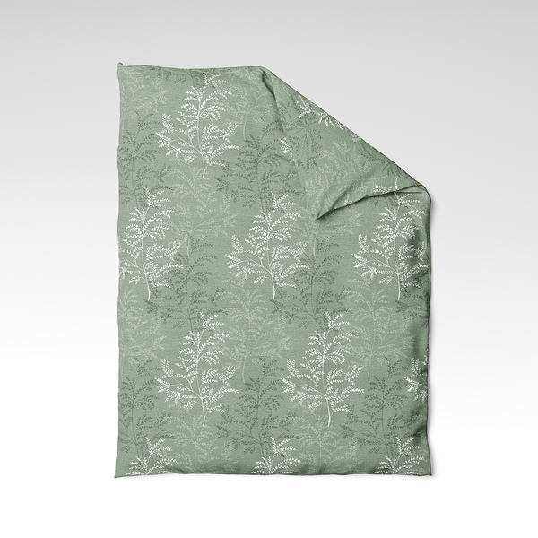 Handgefertigter Baumwoll-Bettdeckenbezug | Sage Fern