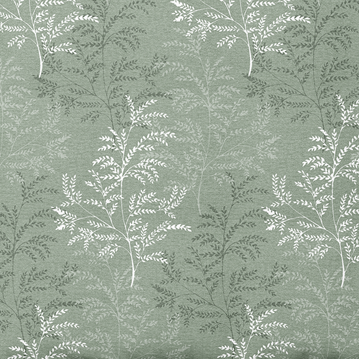 Patterned cotton fabric | Sage Fern