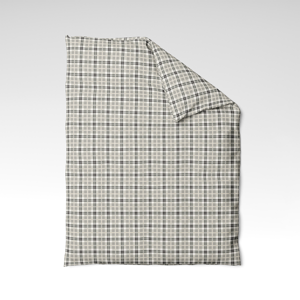Handgefertigter Baumwoll-Bettdeckenbezug | Stone Grid