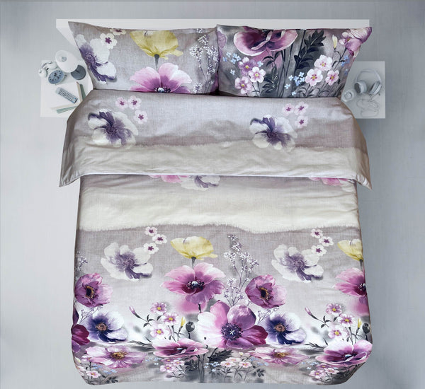 Last units of handmade cotton bedding set | Dusky Petals