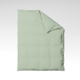 Handmade cotton duvet cover | Fog Green
