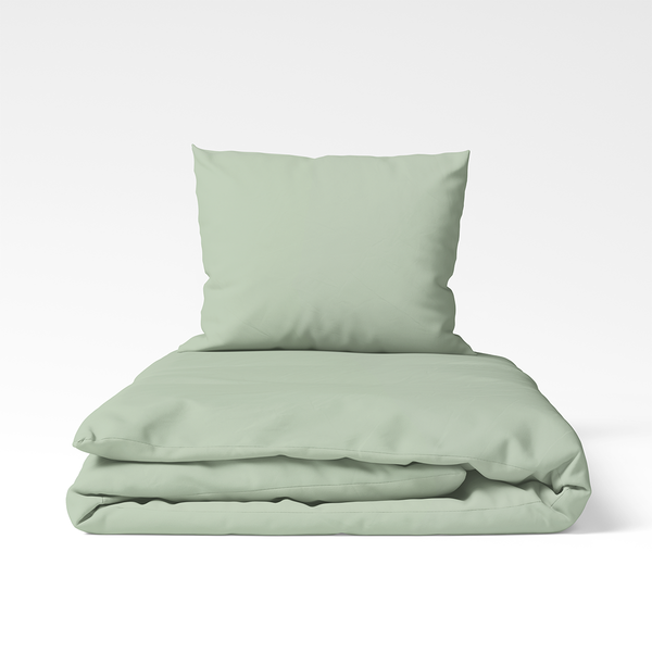 Handgefertigtes Bettwäsche-Set aus Baumwolle | Fog Green