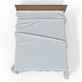 Handmade Luxurious Premium Striped Satin Cotton Flat Sheet | Antarctica