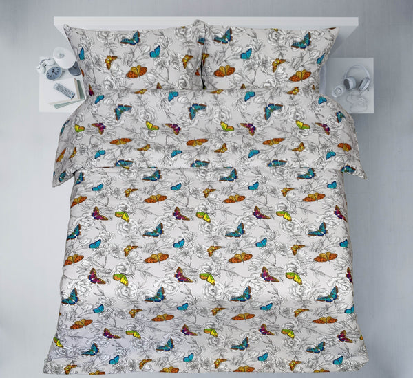 Last units of handmade cotton bedding set | Butterfly Sketch