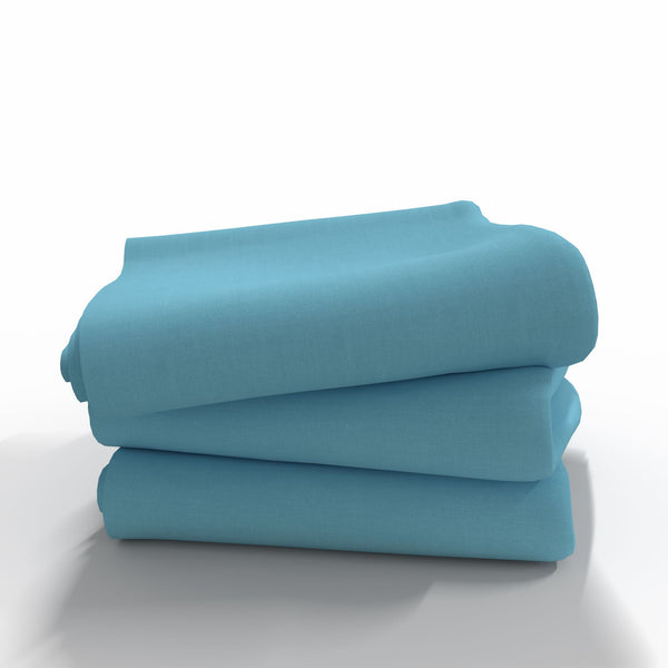 Handmade Cotton Flat Sheet | Blue Topaz