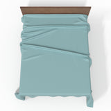 Handmade Luxurious Premium Striped Satin Cotton Flat Sheet | Aquifer