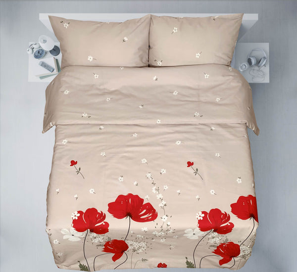 Last units of handmade cotton bedding set | Poppy Fields