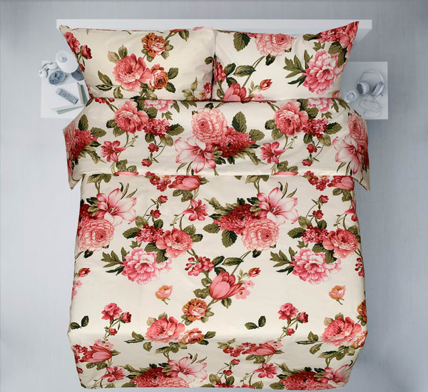 Last units of handmade cotton bedding set | Rose Garden