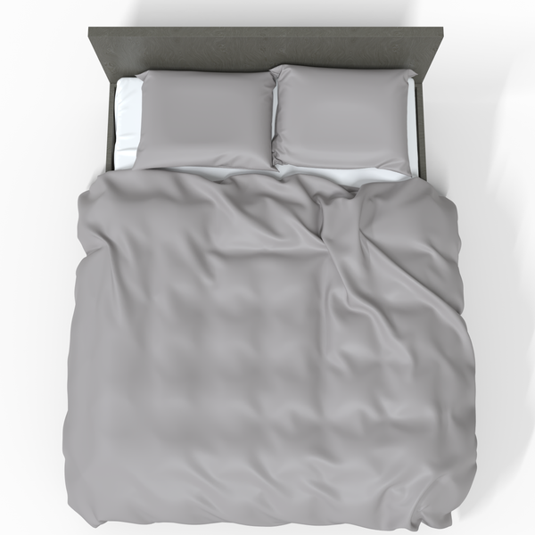 Handmade Luxurious Premium Satin Cotton Bedding Set | Opal Gray