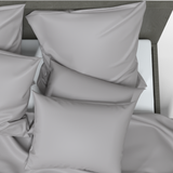 Handmade Luxurious Premium Satin Cotton Bedding Set | Opal Gray