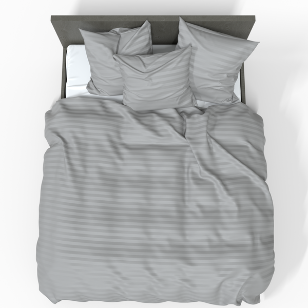 Handmade Luxurious Premium Striped Satin Cotton Bedding Set | Drizzle