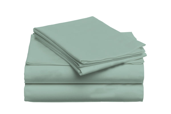 Handmade luxury Premium satin cotton sheet without elastic | Blue Surf