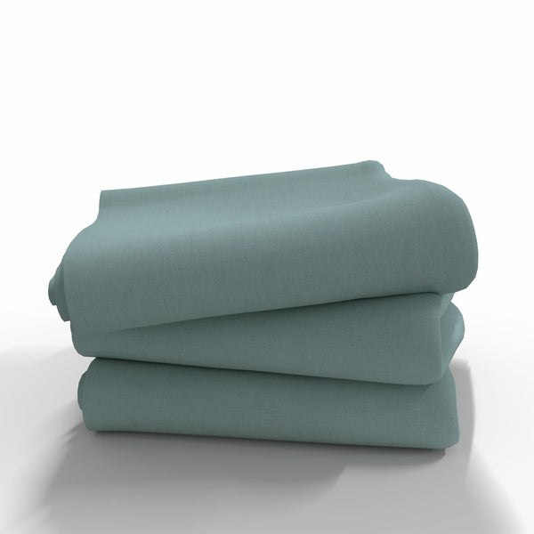 Handgefertigtes Bettlaken aus Baumwolle ohne Gummizug | Blue Surf