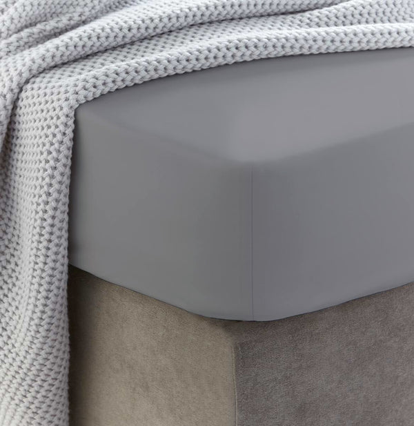 Handmade Cotton Fitted Sheet | Frost Gray