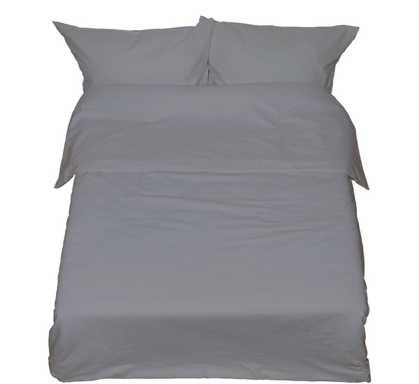 Handgefertigter Baumwoll-Bettbezug | Frost Gray