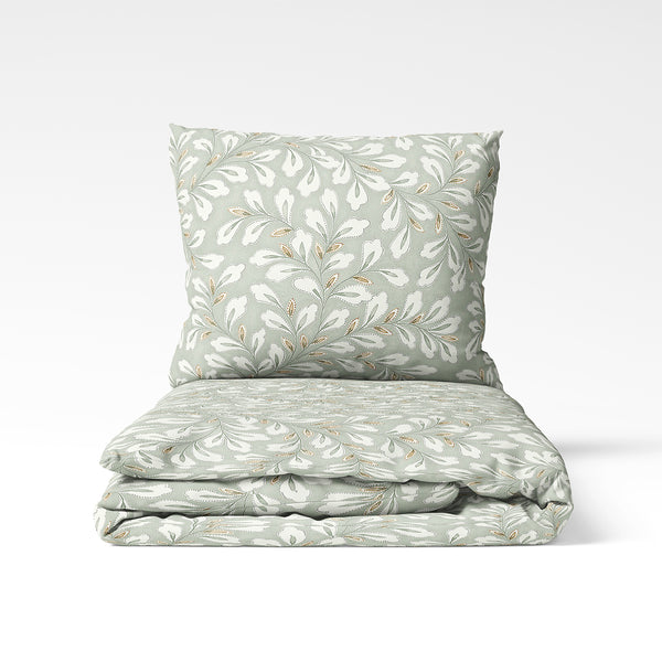 Handgefertigtes Baumwoll-Bettwäsche-Set | Olive Whisper