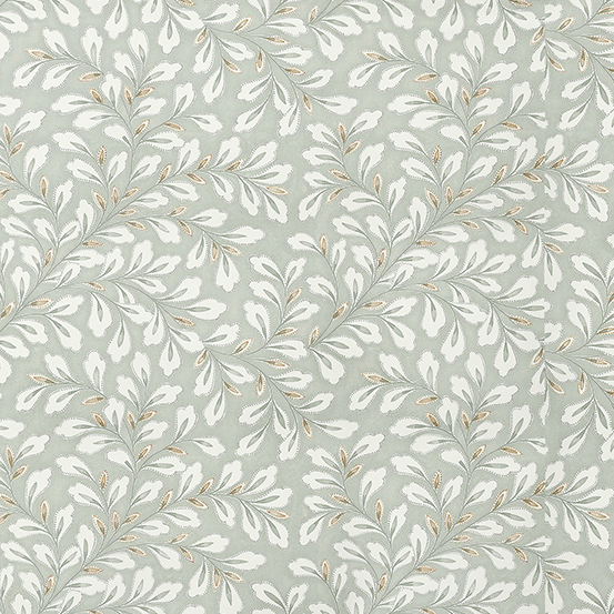 Gemusterter Baumwollstoff | Olive Whisper