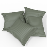 Handmade Luxurious Premium Striped Satin Cotton Pillowcase | Olivine