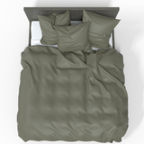 Handmade Luxurious Premium Satin Cotton Bedding Set | Burnt Olive