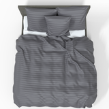 Luxurious Premium Striped Satin 100% Cotton Fabric | Tornado