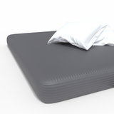 Handmade Luxurious Premium Striped Satin Cotton Fitted Sheet | Tornado