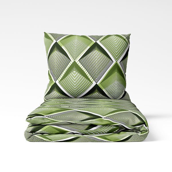 Ручной работы хлопковый пододеяльник | Emerald Pulse