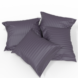 Handmade Luxurious Premium Striped Satin Cotton Duvet Cover | Sweet Grape