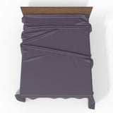 Handmade Luxurious Premium Striped Satin Cotton Flat Sheet | Sweet Grape