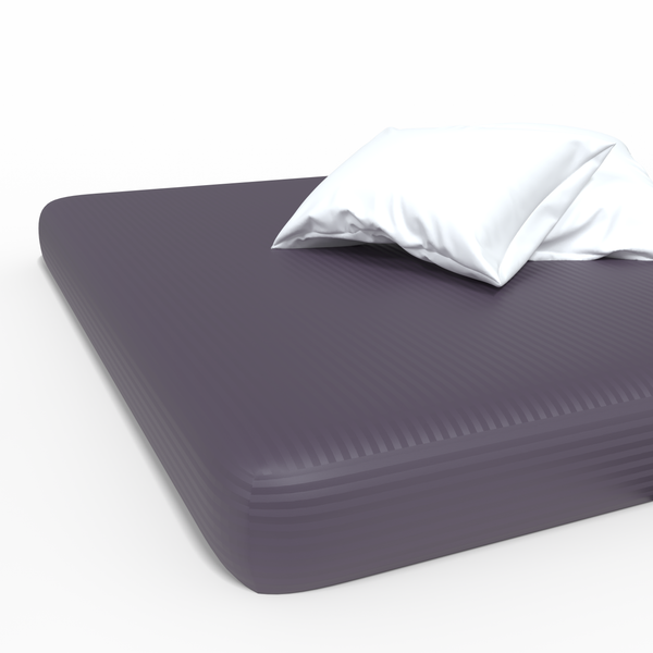 Handgefertigtes Premium-Satin-Canvas-Baumwoll-Bettlaken mit Gummizug | Sweet Grape