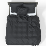 Handmade Luxurious Premium Satin Cotton Duvet Cover | Black Beauty