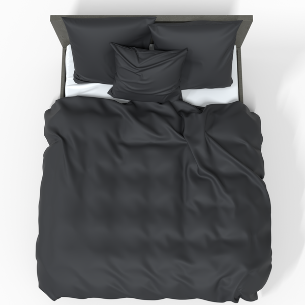 Ручной работы роскошный Premium сатиновый хлопковый пододеяльник | Black Beauty