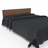 Handmade Luxurious Premium Satin Cotton Flat Sheet | Black Beauty