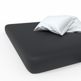 Handmade Luxurious Premium Satin Cotton Fitted Sheet | Black Beauty