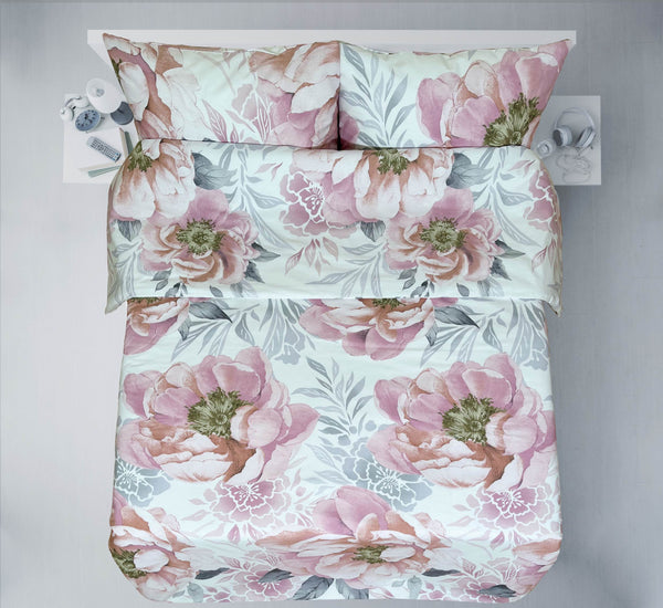 Last units of handmade cotton bedding set | Blush Garden