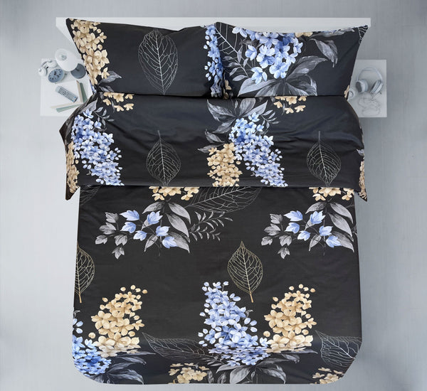 Last units of handmade cotton bedding set | Midnight Bloom