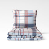 Handmade cotton bedding set | Blush Tartan