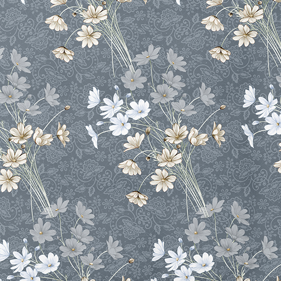 Gemusterter Baumwollstoff | Twilight Bloom