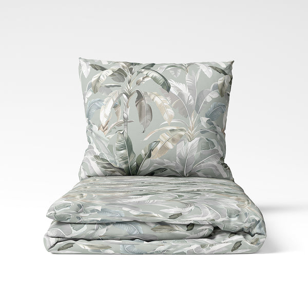 Rankų darbo medvilninis antklodės užvalkalas | Tropical Sage