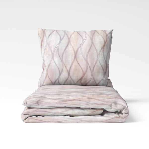 Handgefertigtes Baumwoll-Bettwäsche-Set | Blush Flow