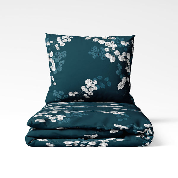 Rankų darbo medvilninis antklodės užvalkalas | Ocean Blossom