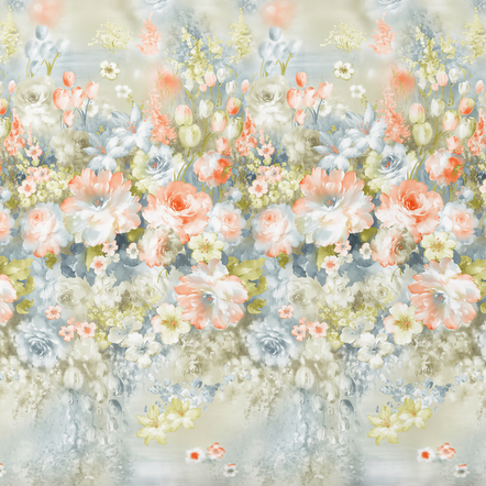 Gemusterter Baumwollstoff | Blooming Haze