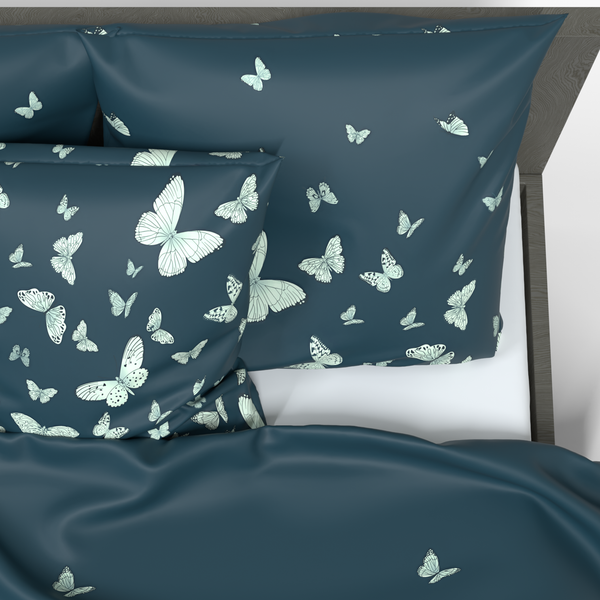 Handgefertigter luxuriöser Deluxe Satin Baumwoll Kissenbezug | Vienna