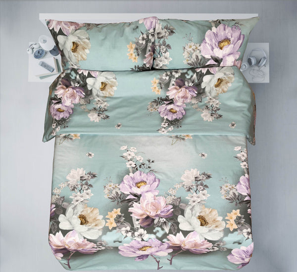Last units of handmade cotton bedding set | Pastel Bloom