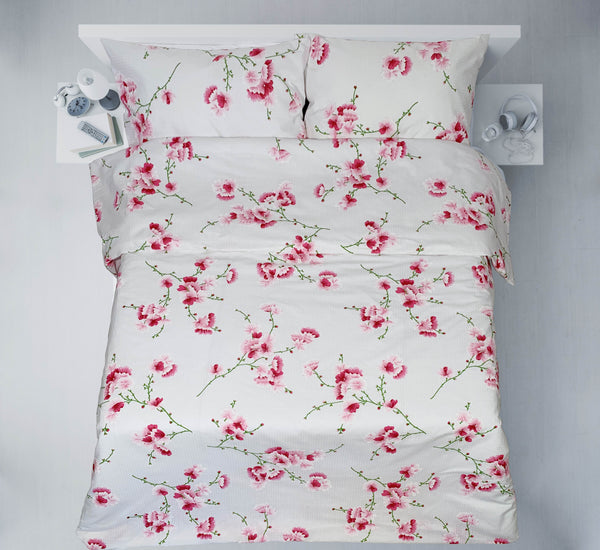 Last units of handmade cotton bedding set | Cherry Whisper