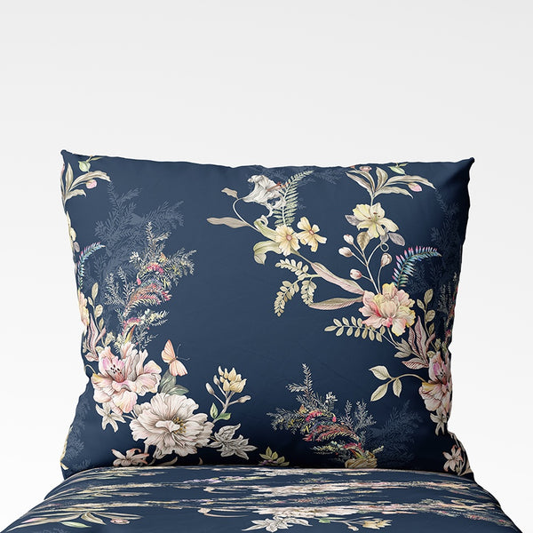 Handmade cotton pillowcase | Midnight Garden