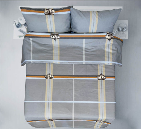 Last units of handmade cotton bedding set | Royal Grid