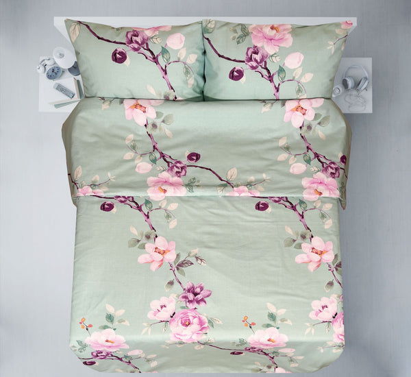 Last units of handmade cotton bedding set | Petal Harmony
