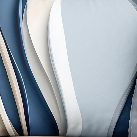 Patterned cotton fabric | Blue Tide