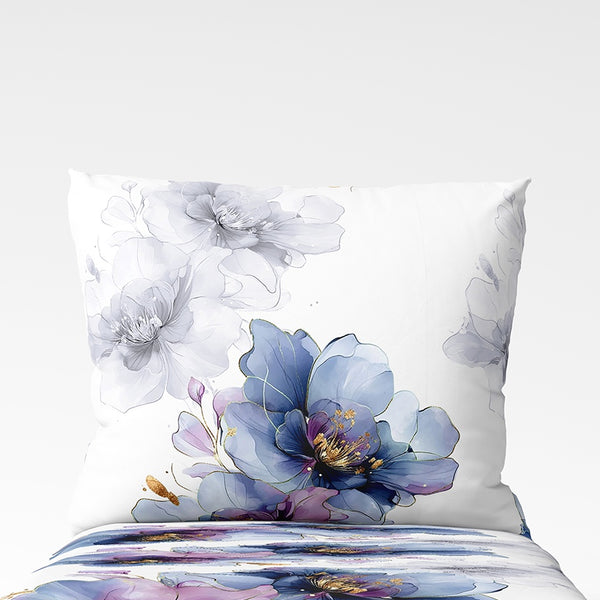 Handmade cotton pillowcase | Blue Mirage