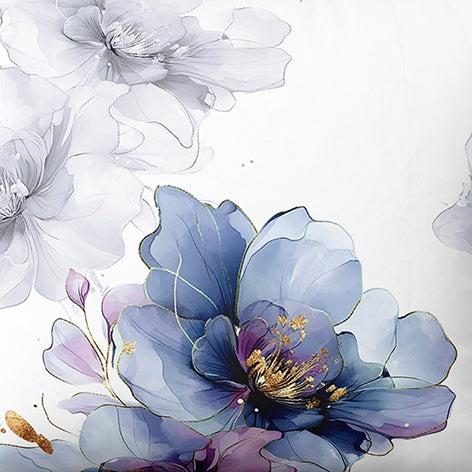 Gemusterter Baumwollstoff | Blue Mirage